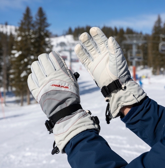 DAKINE Other - Dakine Men's Snowboard Ski Gloves Grey Red Insulated Winter Gauntlet Size M